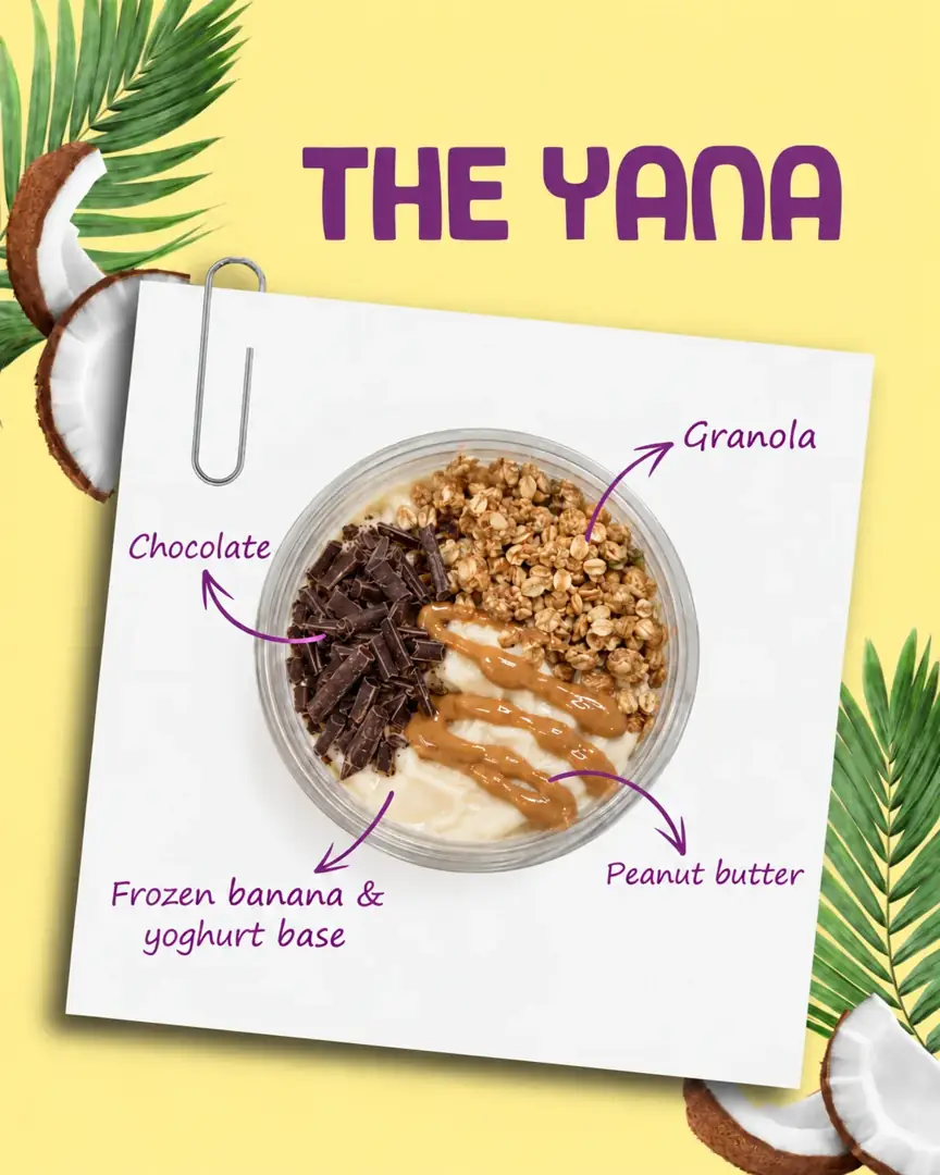 The Yana bowl with labelled ingredients